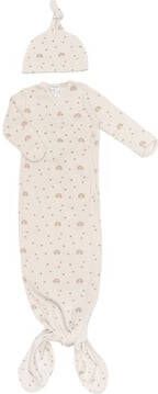 Snoozebaby baby knoopslaapzak + mutsje 0-3 mnd Milky Rust Rainbow