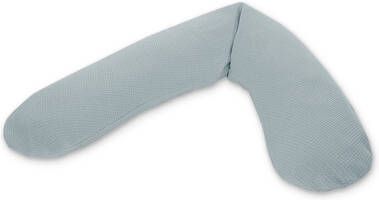 Theraline Voedingskussen Met Fijn Gebreide Katoenen Hoes Misty Blue 190 cm