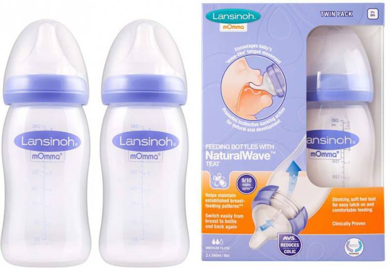 Cstore Lansinoh Momma Zuigflessen Met Speen 2 St 240 Ml 75890