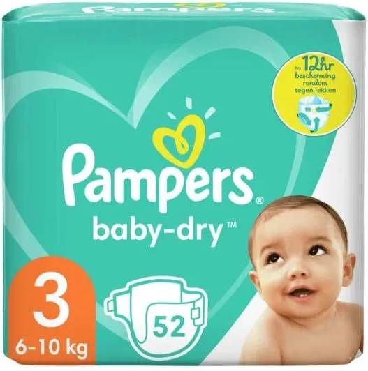 Pampers Baby Dry Luiers- 52 Stuks
