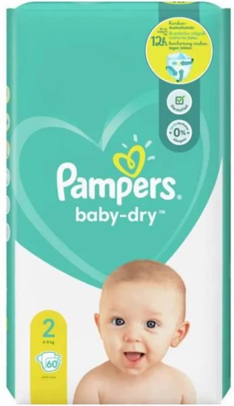 Pampers Baby Dry Luiers- 60 Stuks