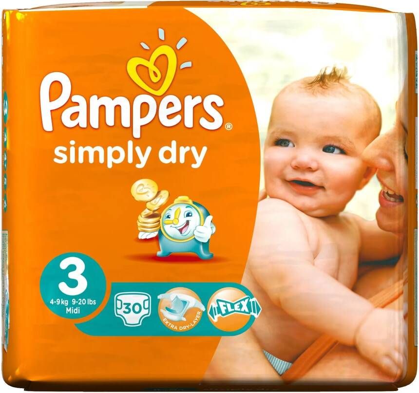 Pampers Baby Luiers Simply Dry30 stuks