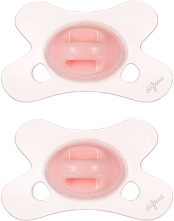 Difrax fopspeen Natural 0 6 maanden Cotton Candy Roze/Lichtroze(2 stuks )