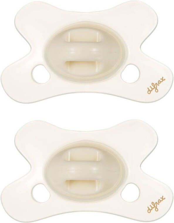 Difrax fopspeen Natural 0 6 maanden Cotton Candy Wit/Crème/Vanille(2 stuks )