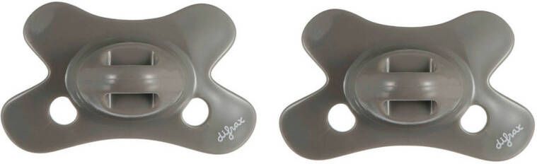 Difrax fopspeen Natural 0 6 mnd(2 stuks) Clay