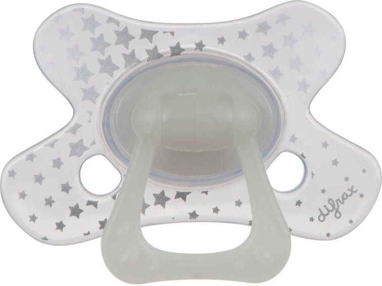 Difrax fopspeen Natural 20+ mdn(2 stuks)Glow in the Dark