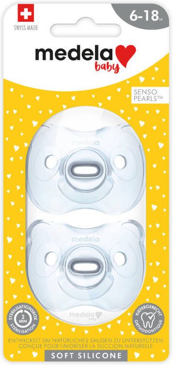Medela Baby fopspeen Soft Silicone 6 18m soft blue(2 stuks )