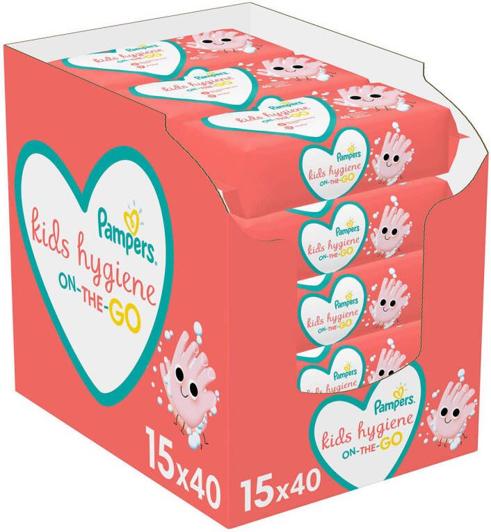 Pampers Snoetenpoetsers On the go Kids Hygiene 600 Doekjes 15 X 40